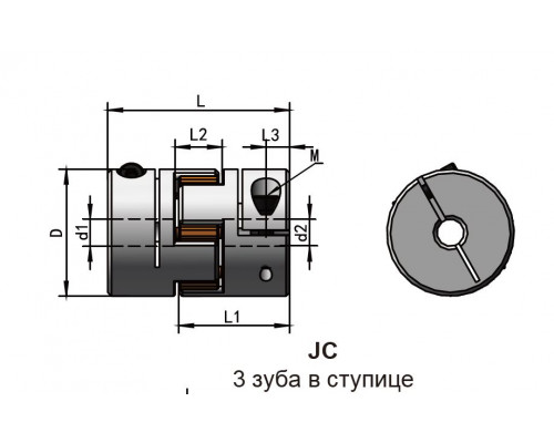 Муфта кулачковая JC-3035-06-06 SMTECH
