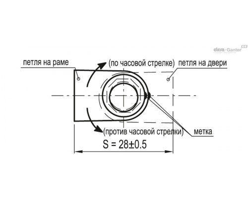 Петля CFN.65 p-M5x12-B-M5 (426141) ELESA+GANTER