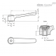 Плоская ручка рычажного типа GN 126-120-M10-SW ELESA+GANTER