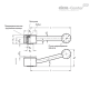 Плоская ручка рычажного типа GN 125-45-M14-D ELESA+GANTER
