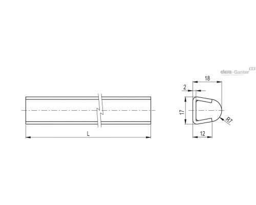Направляющая GLT-14R7-3000 (419197) ELESA+GANTER