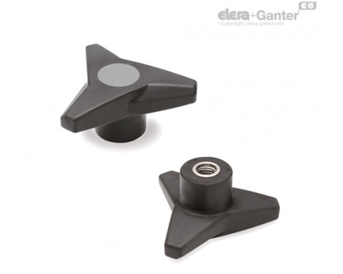 Трёхлепестковая ручка VB.839/63 SST-M8-SOFT-C3 (64808-C3) ELESA+GANTER