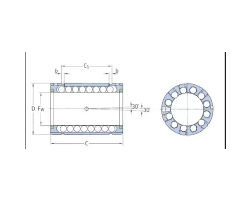 Линейный шариковый подшипник SКF LBCD 25 D