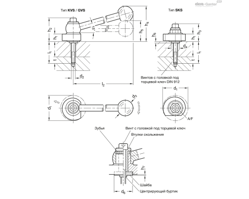 Эксцентриковый кулачок GN 918.5-40-SKS-R-50 ELESA+GANTER