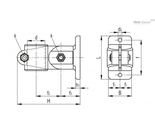 Зажим TCC-TP-PBF-18-S-C9 (600752-C9) ELESA+GANTER