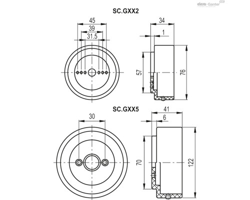 Корпус индикатора SC.GXX5 (CE.40005) ELESA+GANTER