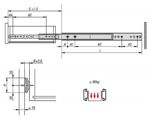 Направляющие K1580.0400 Kipp