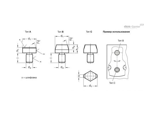 Крепёжный болт DIN 6321-10-18-B ELESA+GANTER
