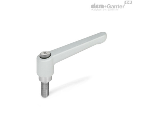 Регулируемая ручка рычажного типа GN 300.1-22-M3-10-SR ELESA+GANTER Регулируемая ручка рычажного типа GN 300.1-22-M3-10-SR ELESA+GANTER
