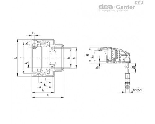 Ручка ESC-SFT.110-5-NC+NC-C-B (225044) ELESA+GANTER