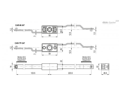 Механизм управления CAR-M-347 (420031) ELESA+GANTER
