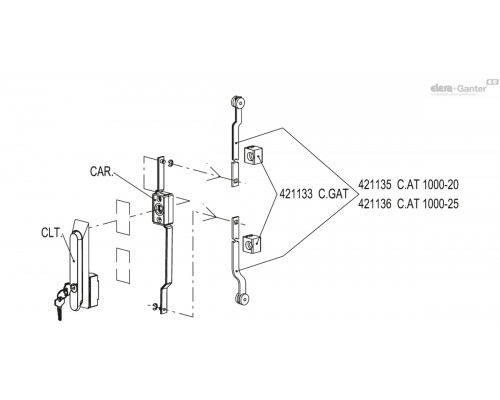 Механизм управления CAR-M-347 (420031) ELESA+GANTER