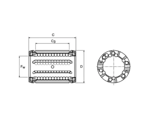 Линейный шариковый подшипник SКF LBCR 12 D