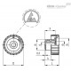 Ручка с рифлением BT.25 FP-M8-ESD-C (154332) ELESA+GANTER