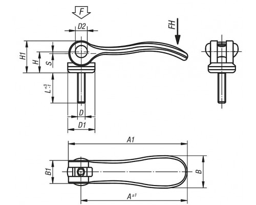 Рычаг K0788.1502205 Kipp