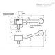 Плоская ручка рычажного типа GN 125.5-45-M16-32-E ELESA+GANTER