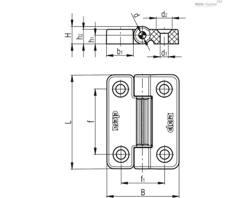 Петля CFV.65 SH-6 (427626) ELESA+GANTER