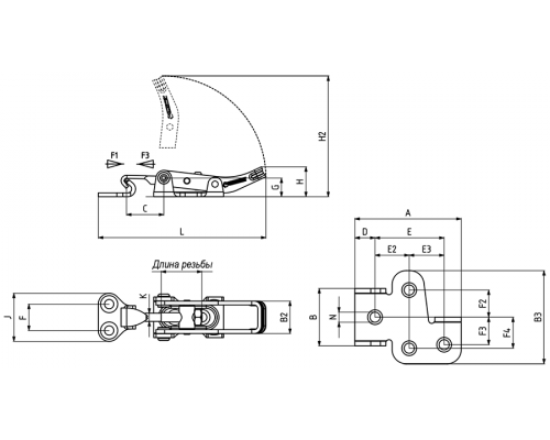 Защелка 361-2-K-T Kukamet