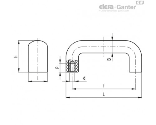 Мостовидная ручка M.843/320-SST-M8 CLEAN (151419) ELESA+GANTER