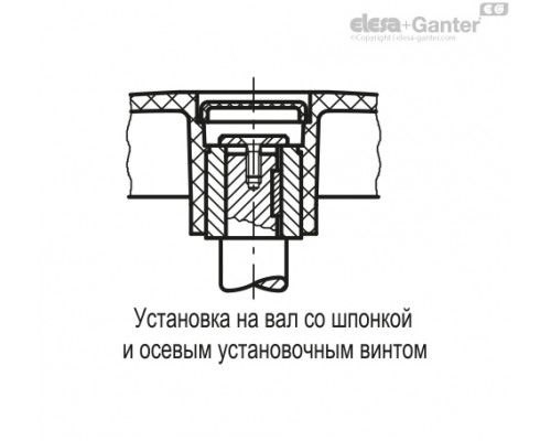 Маховичок цельнолитый VDS.300+IEL A-20 (72966-R) ELESA+GANTER