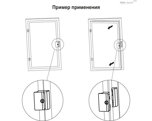 Дверная ручка ESC.90-FM-K-180-U (225032) ELESA+GANTER