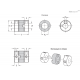 Муфта GN 2243-15-B5-5-AL-KU ELESA+GANTER