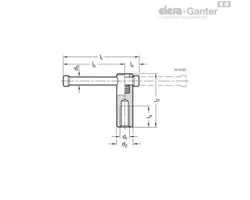 Гайка со сквозным отверстием DIN 6307-M10 ELESA+GANTER