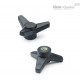 Трёхлепестковая ручка VB.639/45 SST-M6 (65548) ELESA+GANTER