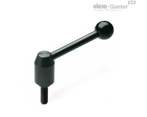 Ручка рычажного типа с функцией защиты GN 312-21-M8-16-E ELESA+GANTER Ручка рычажного типа с функцией защиты GN 312-21-M8-16-E ELESA+GANTER