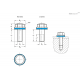 Винт установочный GN 1581-M20-40-PL-E ELESA+GANTER