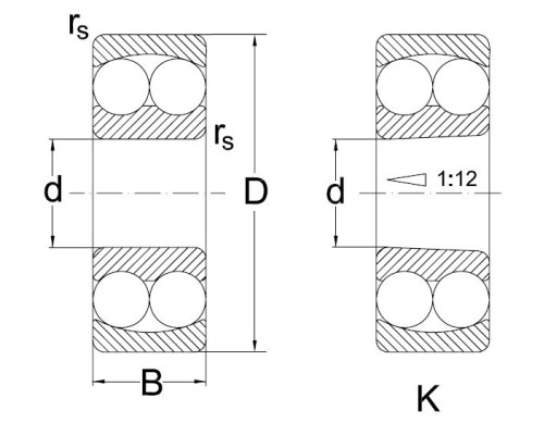 Подшипник 1605 (2305) (25x62x24) DAS LAGER