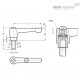 Плоская регулируемая ручка рычажного типа GN 302.2-22-M3-6-SW ELESA+GANTER