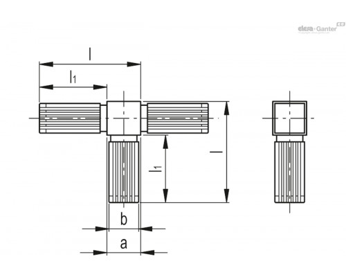 Соединитель STC.25-2A-3W-R-C9 (430068) ELESA+GANTER