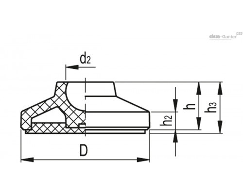 Основание для опор LS.A-25-14-AS (340221) ELESA+GANTER