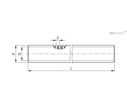 Стержень NSL-12x3-R-1500-A (470435) ELESA+GANTER