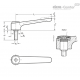 Плоская ручка рычажного типа GN 126.1-120-M10-25-SW ELESA+GANTER