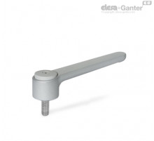 Плоская ручка рычажного типа GN 126.1-120-M10-80-SR ELESA+GANTER