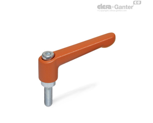 Регулируемая ручка рычажного типа GN 300.2-22-M3-12-OS ELESA+GANTER Регулируемая ручка рычажного типа GN 300.2-22-M3-12-OS ELESA+GANTER
