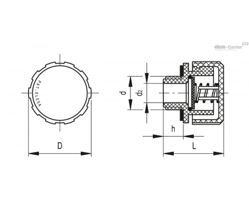 Крышка сапуна SFV.14x1.5-100mb-C2-N (54606-C2-N) ELESA+GANTER