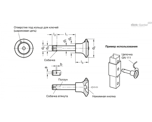 Установочный штифт GN 114.3-6-25 ELESA+GANTER