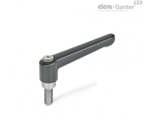 Регулируемая ручка рычажного типа GN 300.1-63-M8-25-SZ ELESA+GANTER