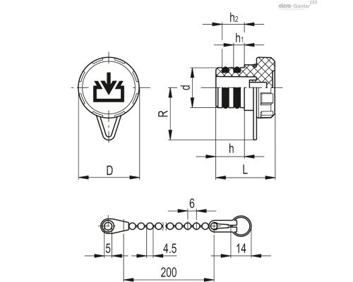 Колпачок TP-C.26-LP-C9 (60631-C9) ELESA+GANTER