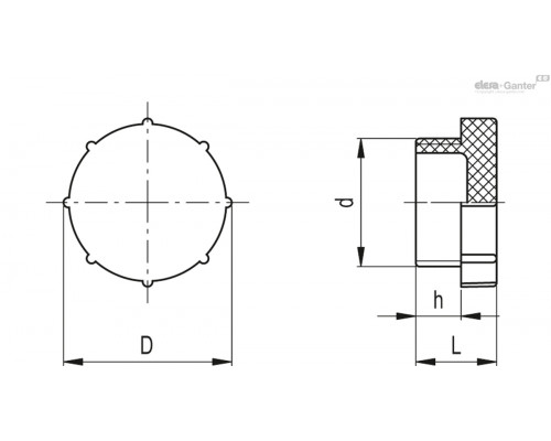 Заглушка TX.10x1 (437103) ELESA+GANTER