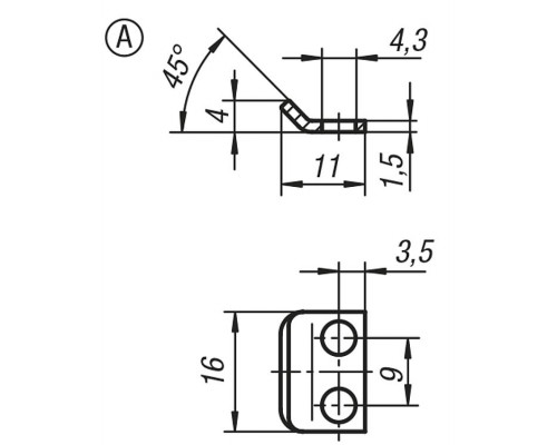 Защелка K0043.1430701 Kipp