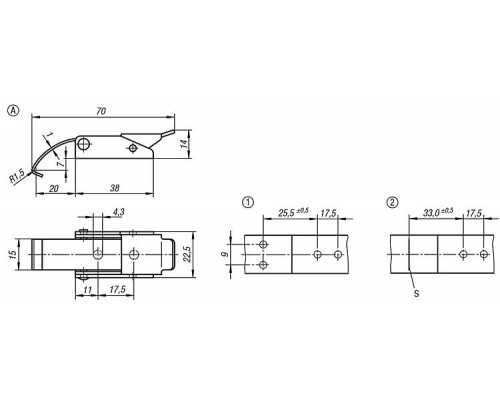 Защелка K0043.1430701 Kipp