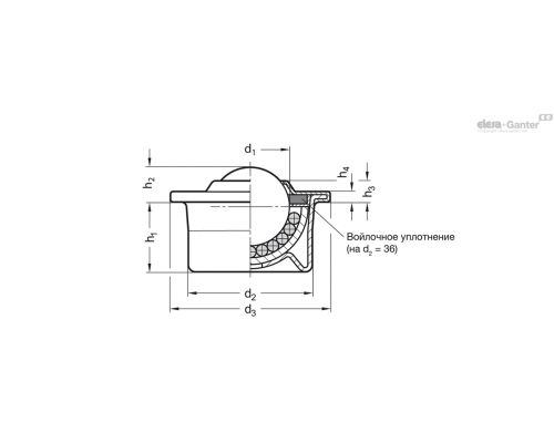 Элемент передачи GN 509-15-SBL ELESA+GANTER