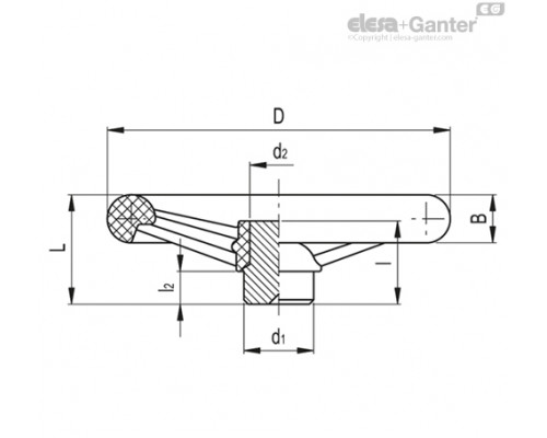 Маховик со спицами VR.300 FP (77811) ELESA+GANTER