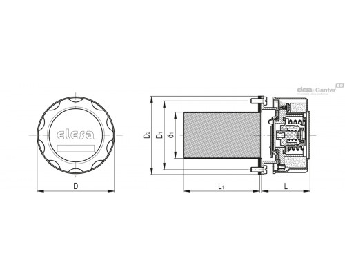 Крышка сапуна SMW.80-BA-F10-350MB-FRB+CM (156985) ELESA+GANTER