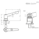 Регулируемая ручка рычажного типа GN 300.4-63-M6-20-OS ELESA+GANTER