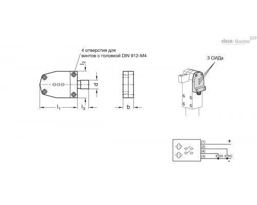 Бесконтактный выключатель GN 893.4 ELESA+GANTER